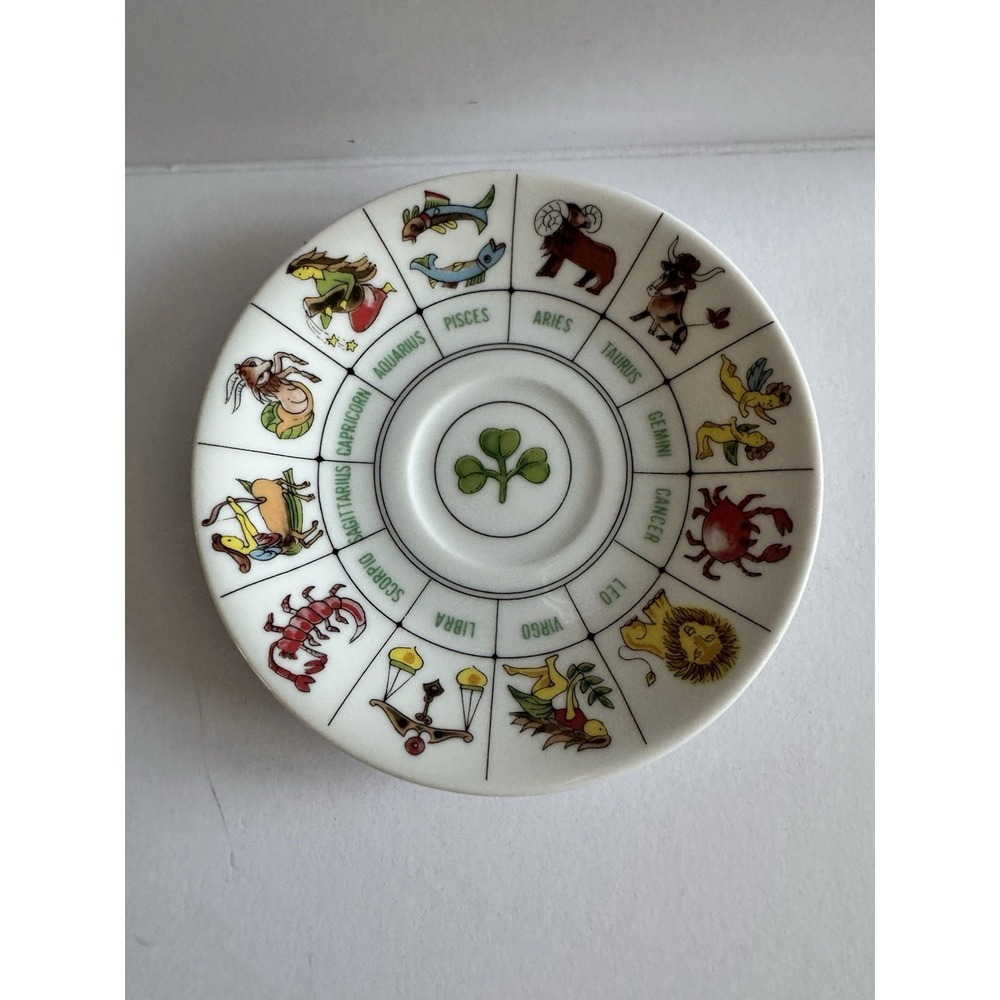 Vtg Fortune Teller Saucer Zodiac Astrology International Collectors Guild Japan